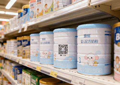 给宝宝买的奶粉，扫码可见牧场直播守护 